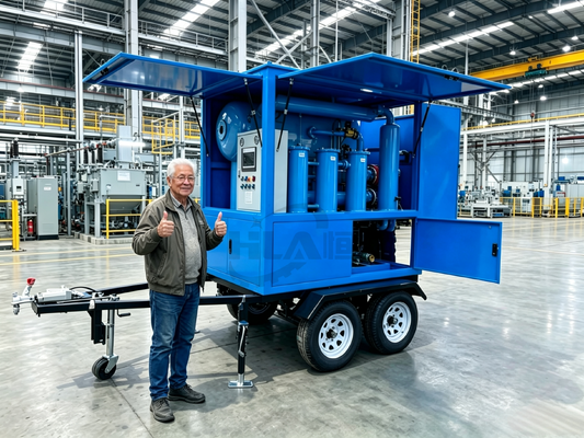 Porte imperméable à l'eau optionnel Transformateur Purificateur d'huile Machine acier inoxydable acier au carbone 50KW 150KW solution de filtration d'huile
