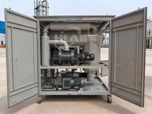 Online Moisture Tester Transformer Oil Filtration Machine Featuring Three Stages Filter Elements and Double Vacuum Pumps for Oil Treatment